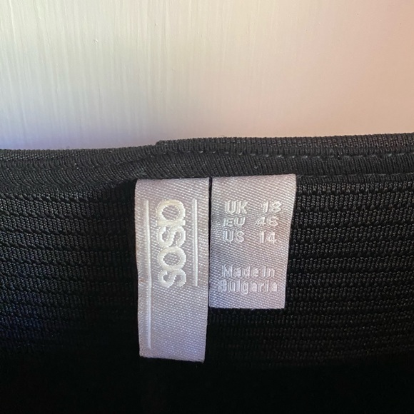 ASOS midi square neck dress w/ long peep sleeves - Picture 9 of 12